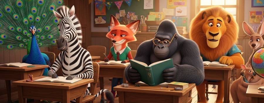 Animals at school