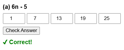 Generating linear sequences worksheet