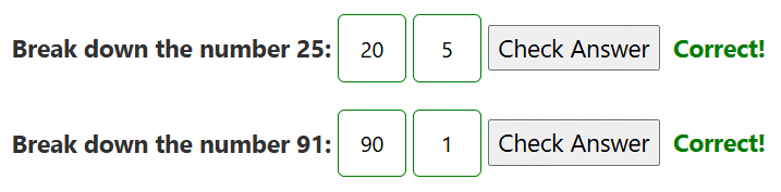 Partitioning worksheet