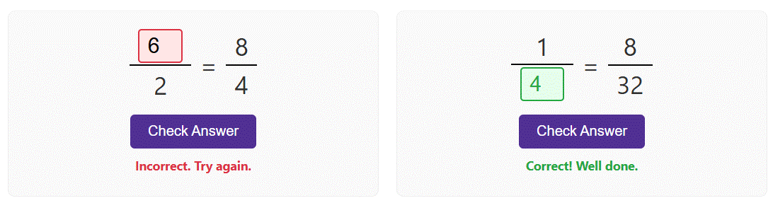 Equivalent fractions worksheet