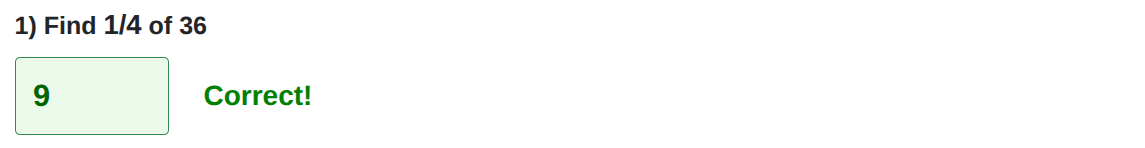 Unitary fractions of amounts worksheet